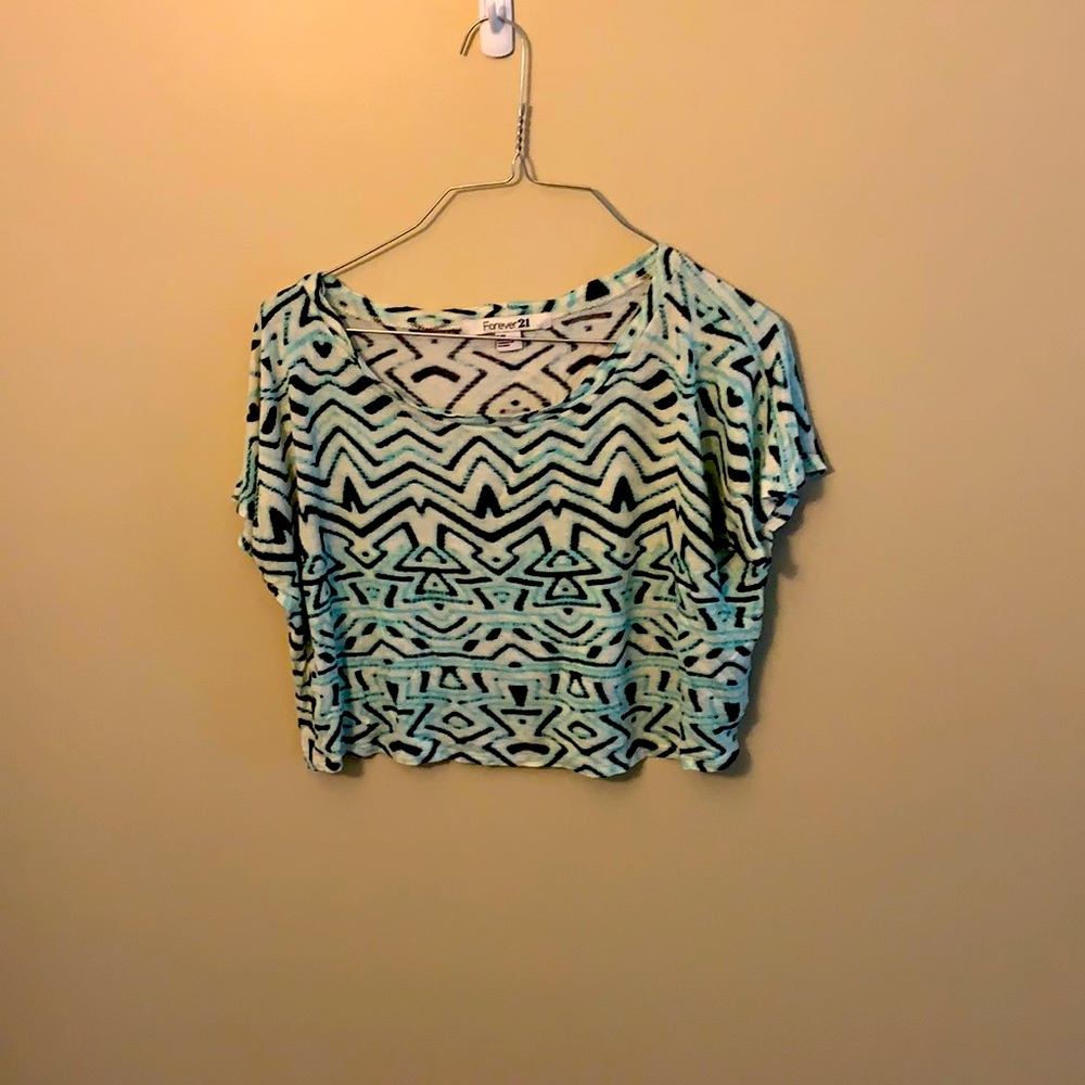 Aztec pattern crop top Forever21